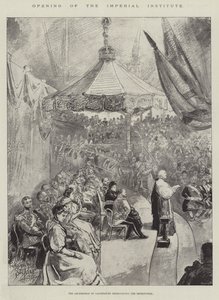 Abertura do Instituto Imperial, o arcebispo de Canterbury pronunciando a bênção